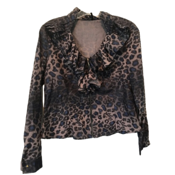 Animal Print Lapis Shirt - Picture 1 of 7